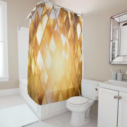 Shiny-goldenes Mosaikglas Duschvorhang (Beispiel)
