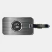 Shiny Gray Carbon Fibre Texture Gepäckanhänger (Rückseite horizontal)