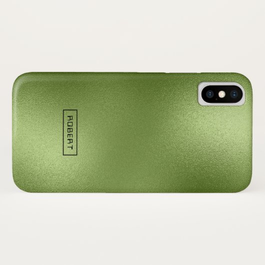Shiny Green Abstrakt Modern Background Monogram Case-Mate iPhone Hülle (Rückseite (Horizontal))