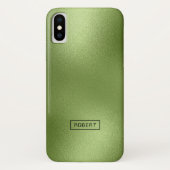 Shiny Green Abstrakt Modern Background Monogram Case-Mate iPhone Hülle (Rückseite)