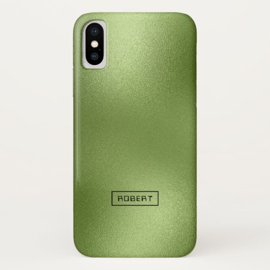 Shiny Green Abstrakt Modern Background Monogram Case-Mate iPhone Hülle (Rückseite)