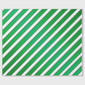 Shiny Green Ribbon Stripes Geschenkpapier (Flach)