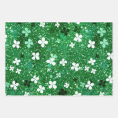 Shiny Green und Gold Kleeblatt Festivals Set 3 Geschenkpapier Set (Vorderseite 2)