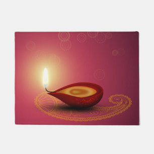 Shiny Happy Diwali Diya - Doormat Fußmatte