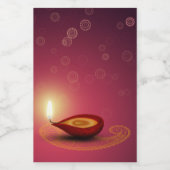 Shiny Happy Diwali Diya - Lebensmittelcontainer-Et Lebensmitteletikett (Einzelnes Label)