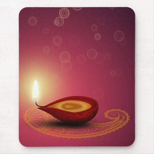 Shiny Happy Diwali Diya - Mousepad (Vorne)