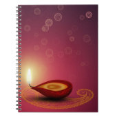 Shiny Happy Diwali Diya - Notebook Notizblock (Vorderseite)