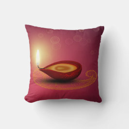 Shiny Happy Diwali Diya - Pillow Kissen