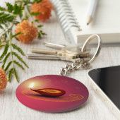 Shiny Happy Diwali Diya - Schlüsselanhänger (Seite)