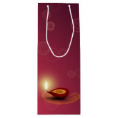 Shiny Happy Diwali Diya - Weinbeutel Geschenktüte Für Weinflaschen (Vorderseite)
