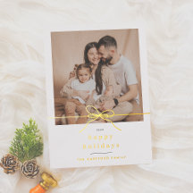 Shiny Happy Holidays Minimal Bow Weihnachtsfest Fo