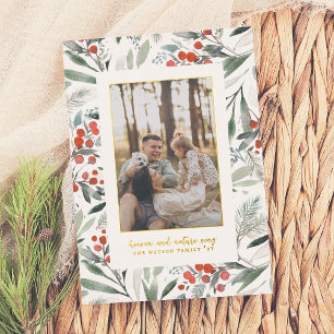 Shiny Heaven & Nature Sing Weihnachtsfest Foto Folien Feiertagskarte