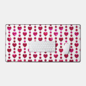 SHINY HOT PINK LIEBE HEARTS AND POLKA DOTS SCHREIBTISCHUNTERLAGE (Tastatur & Maus)
