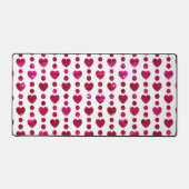 SHINY HOT PINK LIEBE HEARTS AND POLKA DOTS SCHREIBTISCHUNTERLAGE (Vorderseite)