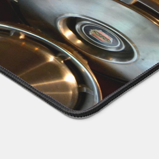 Shiny Hubcaps Art Garage Man Cave Desk Mat Pad Schreibtischunterlage (Ecke)