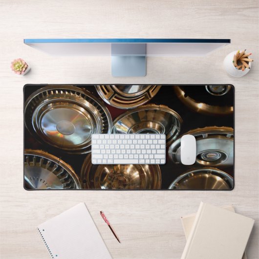 Shiny Hubcaps Art Garage Man Cave Desk Mat Pad Schreibtischunterlage (Büro 1)
