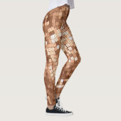 Shiny IMITATE Funkelnd Kupfer farbige Sequenzen se Leggings (Rechts)