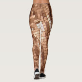 Shiny IMITATE Funkelnd Kupfer farbige Sequenzen se Leggings (Rückseite)