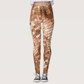Shiny IMITATE Funkelnd Kupfer farbige Sequenzen se Leggings (Vorderseite)
