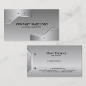 Shiny Imitats Metallic Embossed Look Business Card Visitenkarte (Vorne/Hinten)