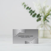 Shiny Imitats Metallic Embossed Look Business Card Visitenkarte (Stehend Vorderseite)