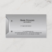 Shiny Imitats Metallic Embossed Look Business Card Visitenkarte (Rückseite)