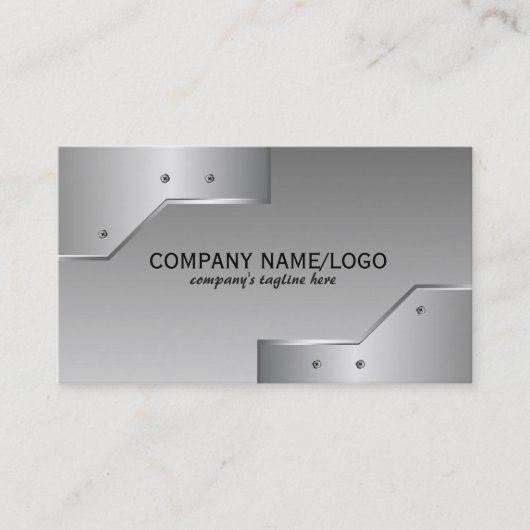 Shiny Imitats Metallic Embossed Look Business Card Visitenkarte (Vorderseite)