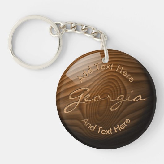 Shiny Imitats Wood Knot ・ Custom Schlüsselanhänger (Vorderseite)