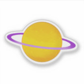 Shiny Intersex Planet mit Rings Aufkleber (Vorderseite)