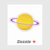 Shiny Intersex Planet mit Rings Aufkleber (Blatt)