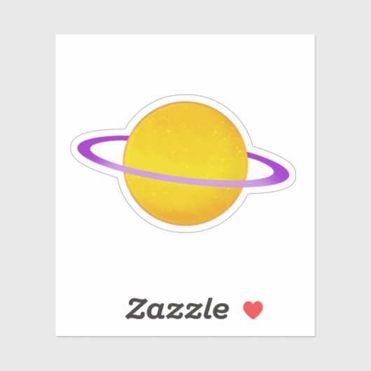 Shiny Intersex Planet mit Rings Aufkleber (Blatt)