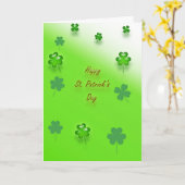 Shiny Kleeblatts St. Patrick's Day Karte (Gelbe Blume)