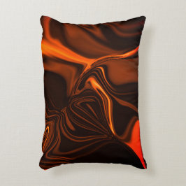 Shiny Korallen gekrümmte Wellen über dunklen Fonds Dekokissen