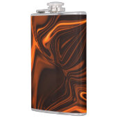 Shiny Korallen gekrümmte Wellen über dunklen Fonds Flachmann (Links)