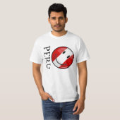 Shiny lächelnde peruanische Flagge T-Shirt (Vorne ganz)