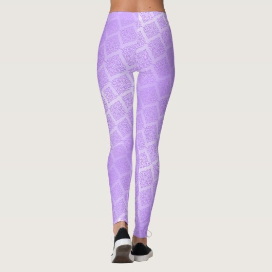 Shiny Lila Foil Lattice Leggings (Rückseite)