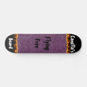Shiny Lila Simulated Glitzer Girly Skateboard (Horizontal)