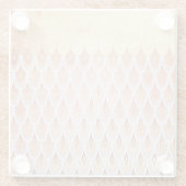 Shiny Lmon Pink Glitzer Meerjungfrau Fischskala Glasuntersetzer (Rückseite)