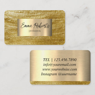 Shiny Luxury Polished Gold Visitenkarte