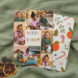 Shiny Merry & Bright 6 Foto Collage Weihnachten Folien Feiertagskarte<br><div class="desc">Fügen Sie Ihren Weihnachtskarten Glanz mit echter Goldfolie, Silber oder Rose! Dieser klassische und zeitlose Metallic-Stil wird Ihre Karten um ein weiteres Level erweitern. Mit diesem "Merry & Bright" Weihnachts-Fotokartendesign erleben Sie die Magie der Urlaubssaison. Dieses festliche und fröhliche Design präsentiert sechs individuelle Fotos, die in einer echten Folienkollektion angeordnet...</div>