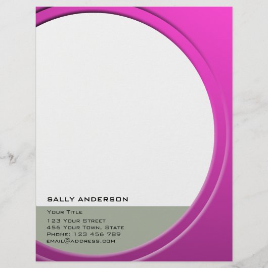 Shiny Metallic Anpassbar für Text und Farbe Briefkopf (Vorderseite)