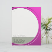 Shiny Metallic Anpassbar für Text und Farbe Briefkopf (Stehend Vorderseite)