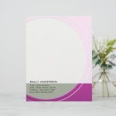 Shiny Metallic Anpassbar für Text und Farbe Briefkopf (Stehend Vorderseite)