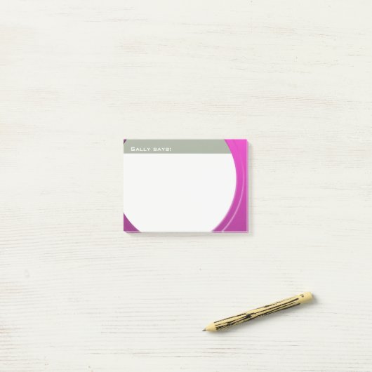 Shiny Metallic Anpassbar für Text und Farbe Post-it Klebezettel (Auf Schreibtisch)