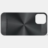 Shiny Metallic Black Geometric Accents Case-Mate iPhone Hülle (Hinten (horizontal))