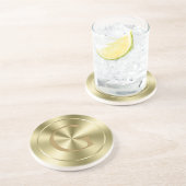 Shiny Metallic Gold Imitate aus Edelstahl Getränkeuntersetzer (Seite)