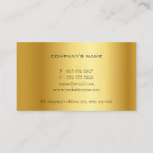 Shiny Metallic Gold mit Tropfen Extravagante Visit Visitenkarte (Rückseite)
