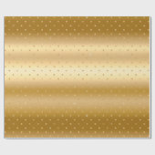 Shiny Metallic Gold Polka Dots Geschenkpapier (Flach)