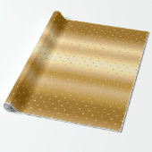 Shiny Metallic Gold Polka Dots Geschenkpapier (Ungerollt)