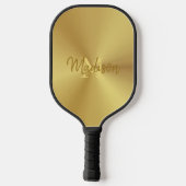 Shiny Metallic Gold Textur Pickleball Schläger (Rückseite)